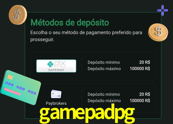 O cassino gamepadpg oferece uma grande variedade de métodos de pagamento